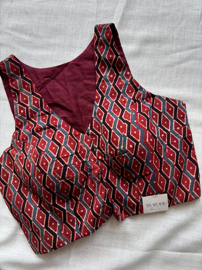 RED COTTON BLOUSE