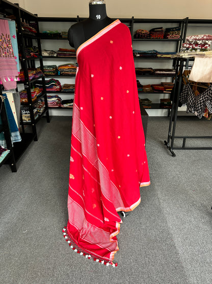 WHITE JAMDANI SAREE
