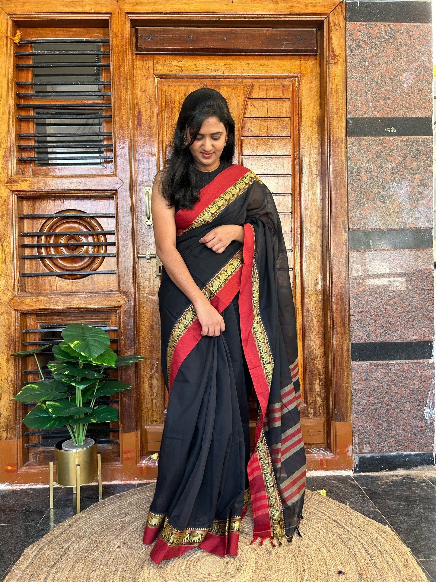 Black Narayanpet saree.