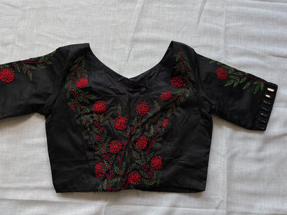 Black Embroidered blouse