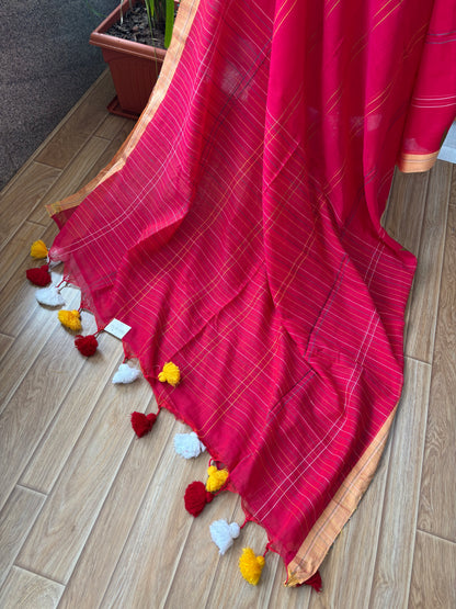PINK JAMDANI SAREE