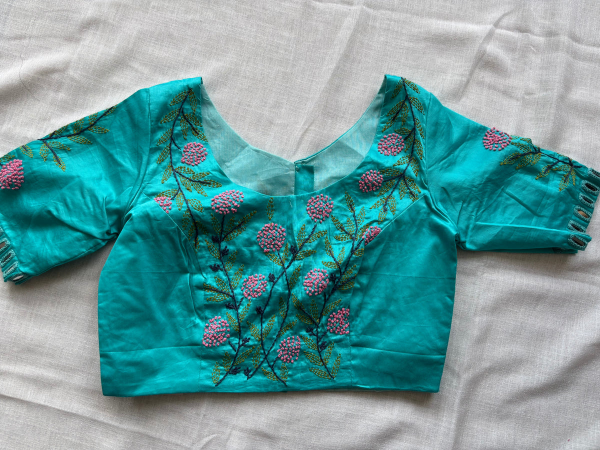 Blue Embroidered blouse