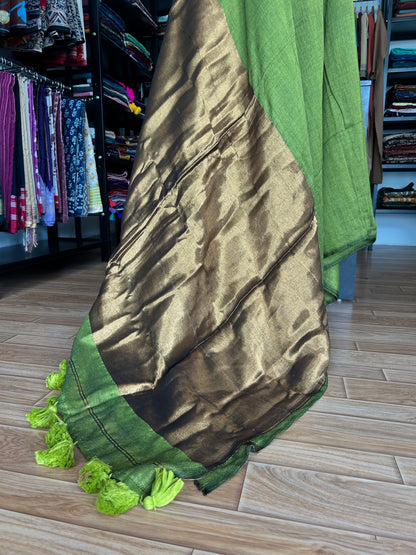 GREEN ACRYLIC SAREE