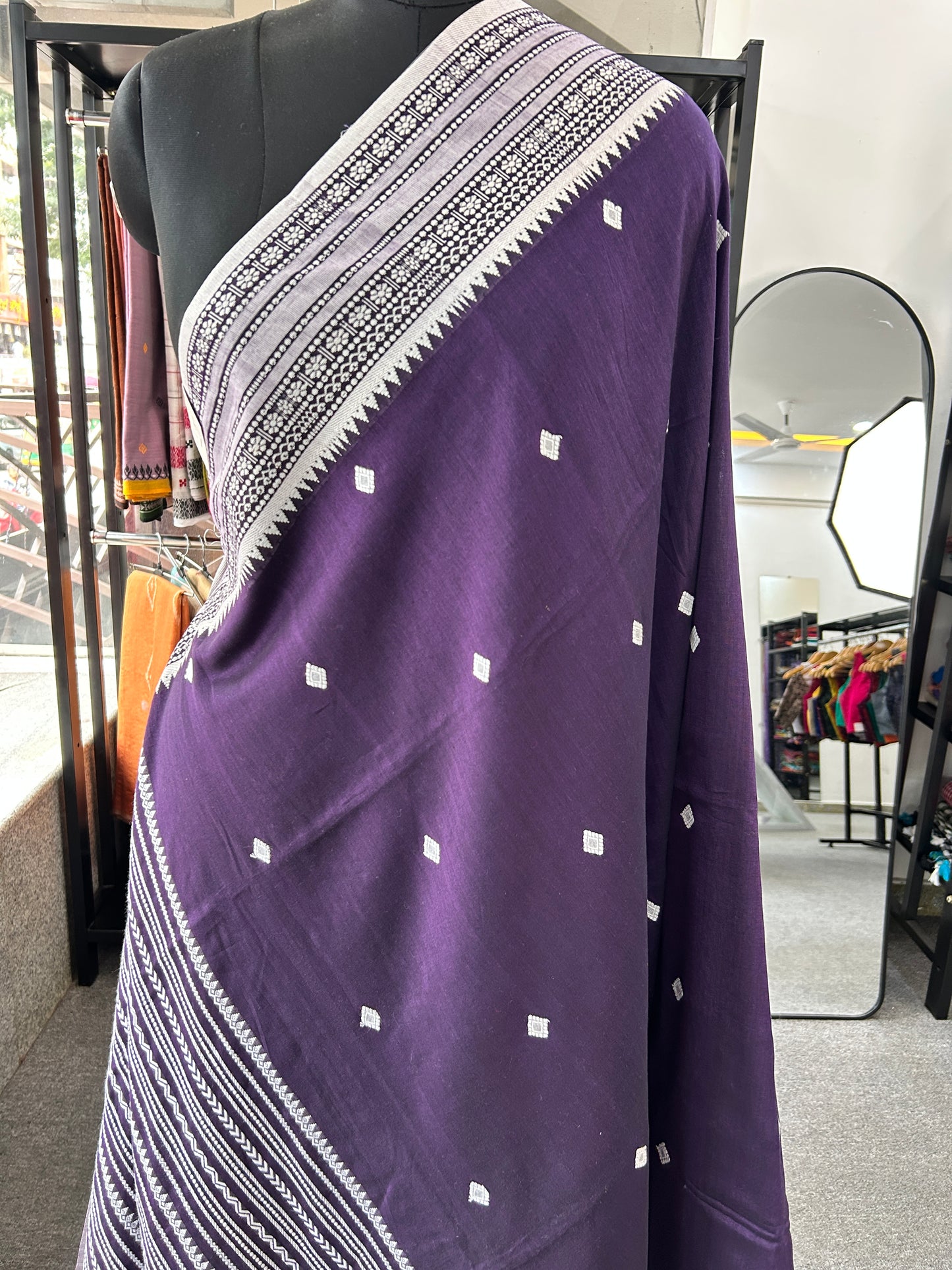 PURPLE MERCERISED SAREE