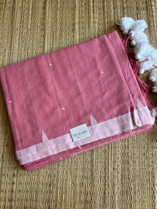 PINK JAMDANI SAREE