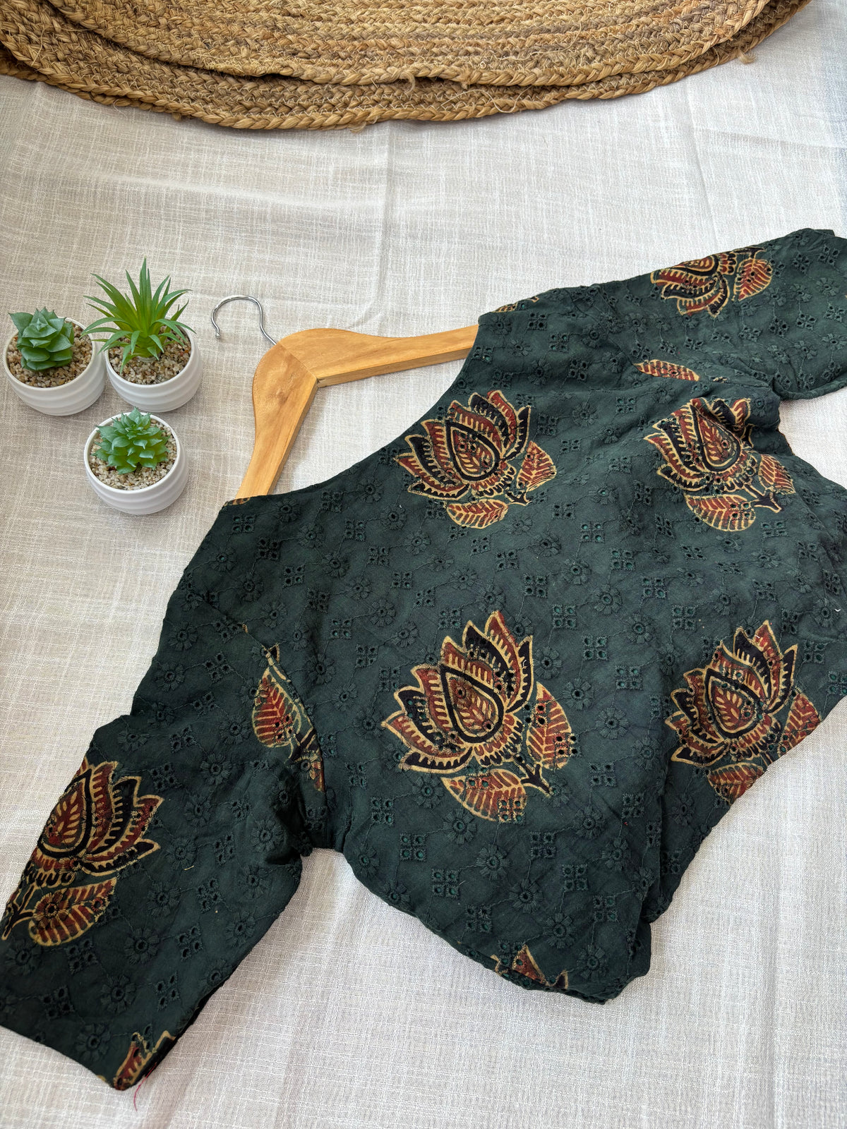 GREEN HAKOBA BLOUSE