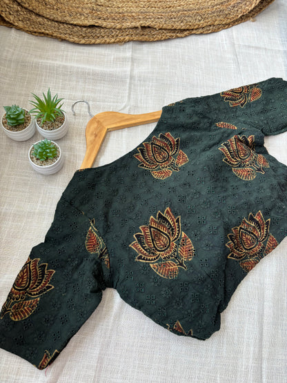 GREEN HAKOBA BLOUSE