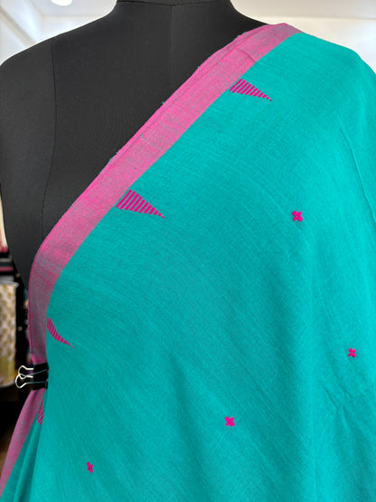GREEN JAMDANI SAREE