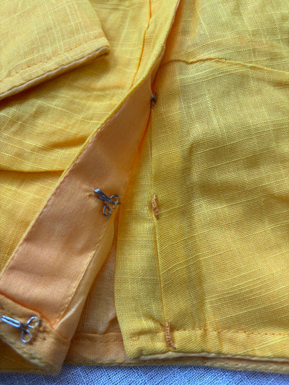YELLOW EMBROIDERED  BLOUSE