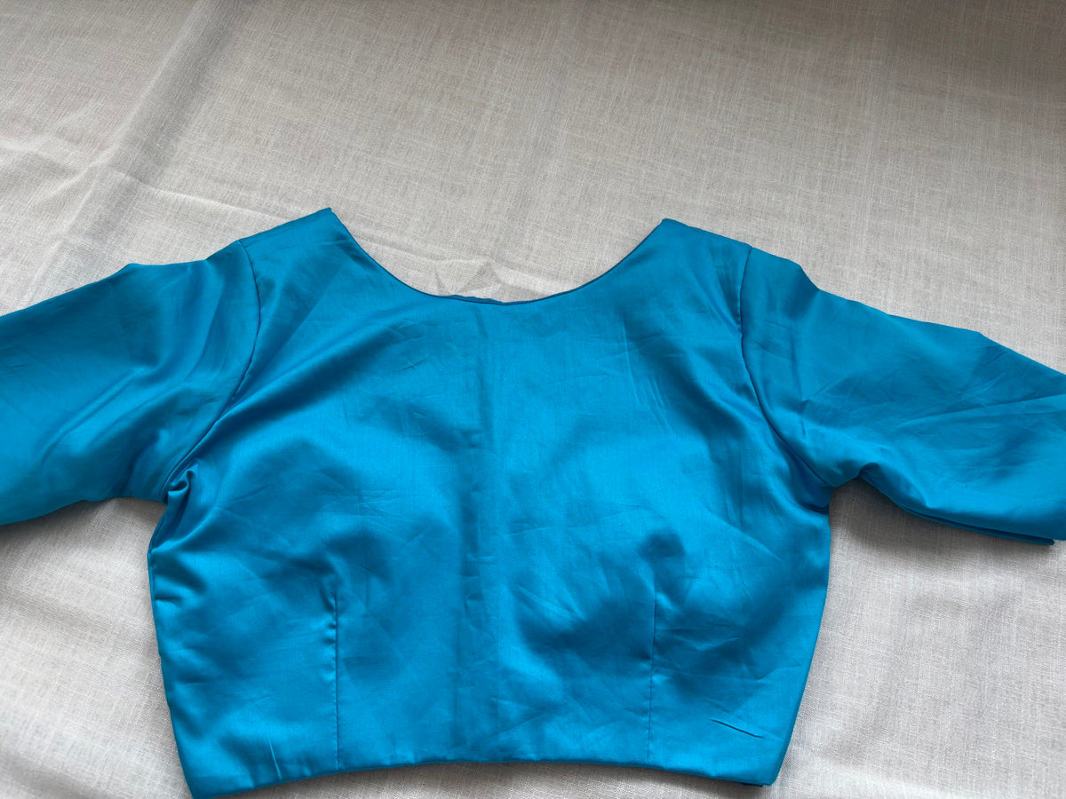 BLUE COTTON BLOUSE