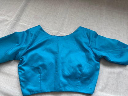 BLUE COTTON BLOUSE