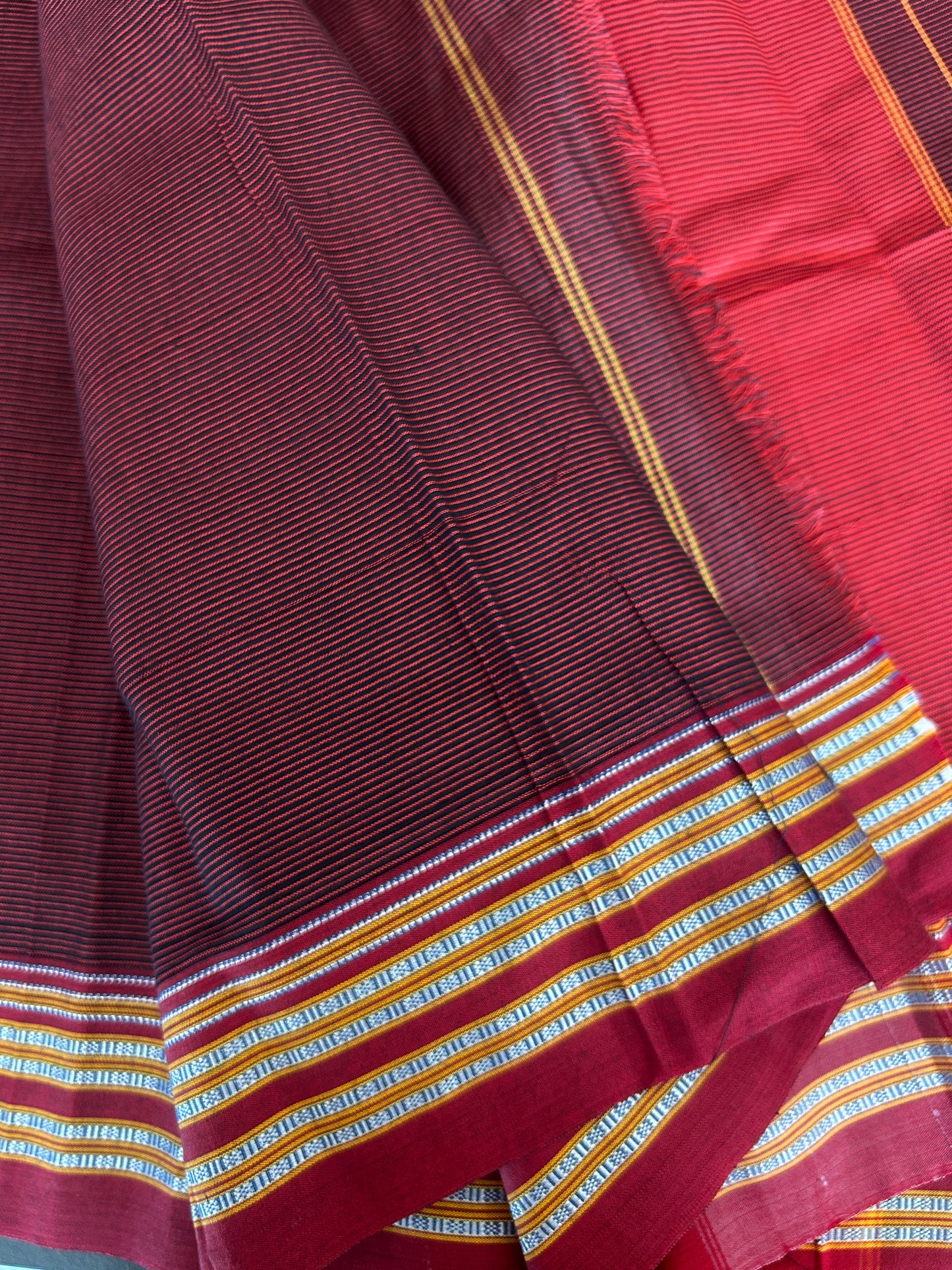BROWN HANDLOOM ILKAL SAREE