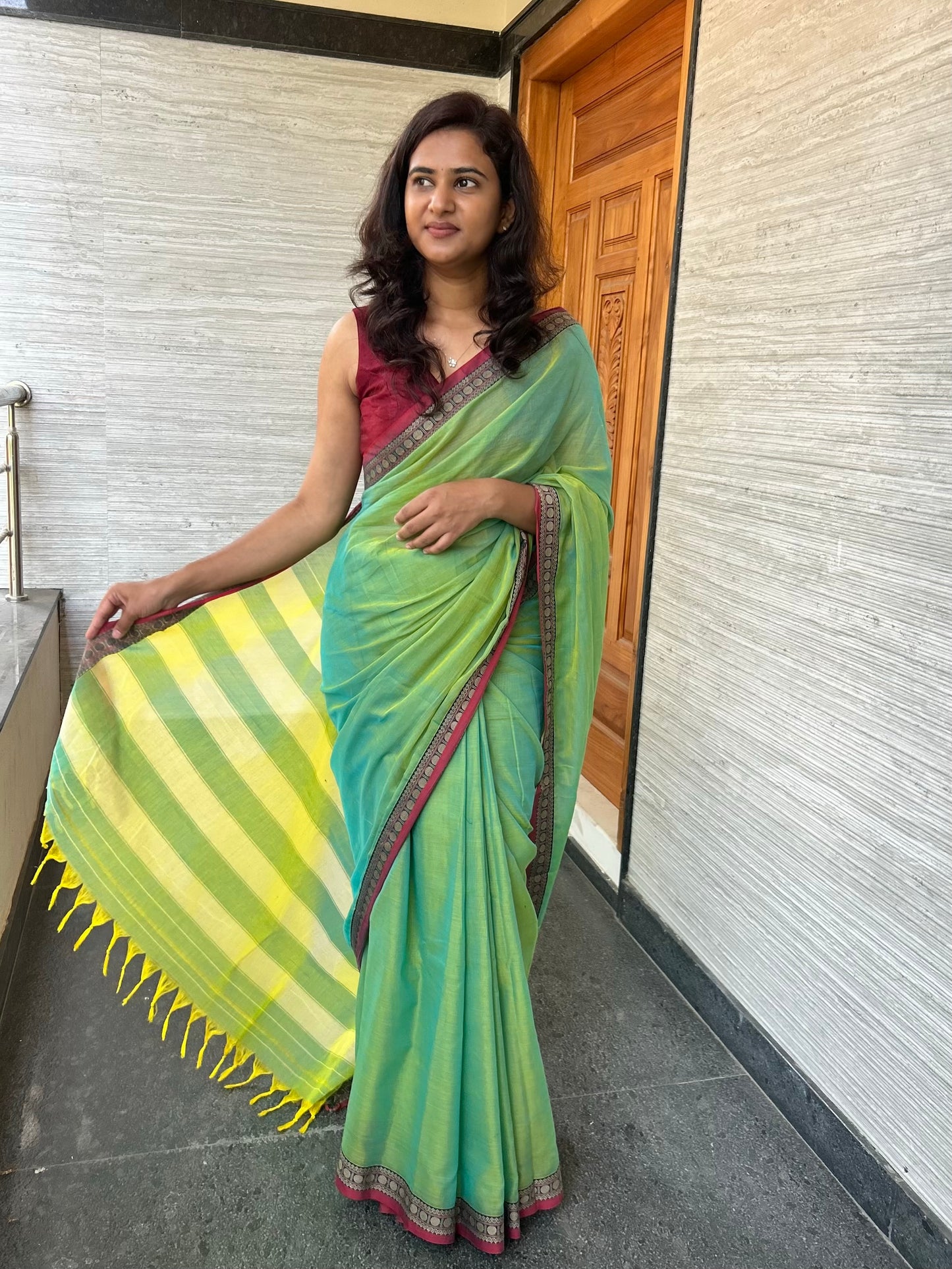 GREEN NARAYANPET SAREE