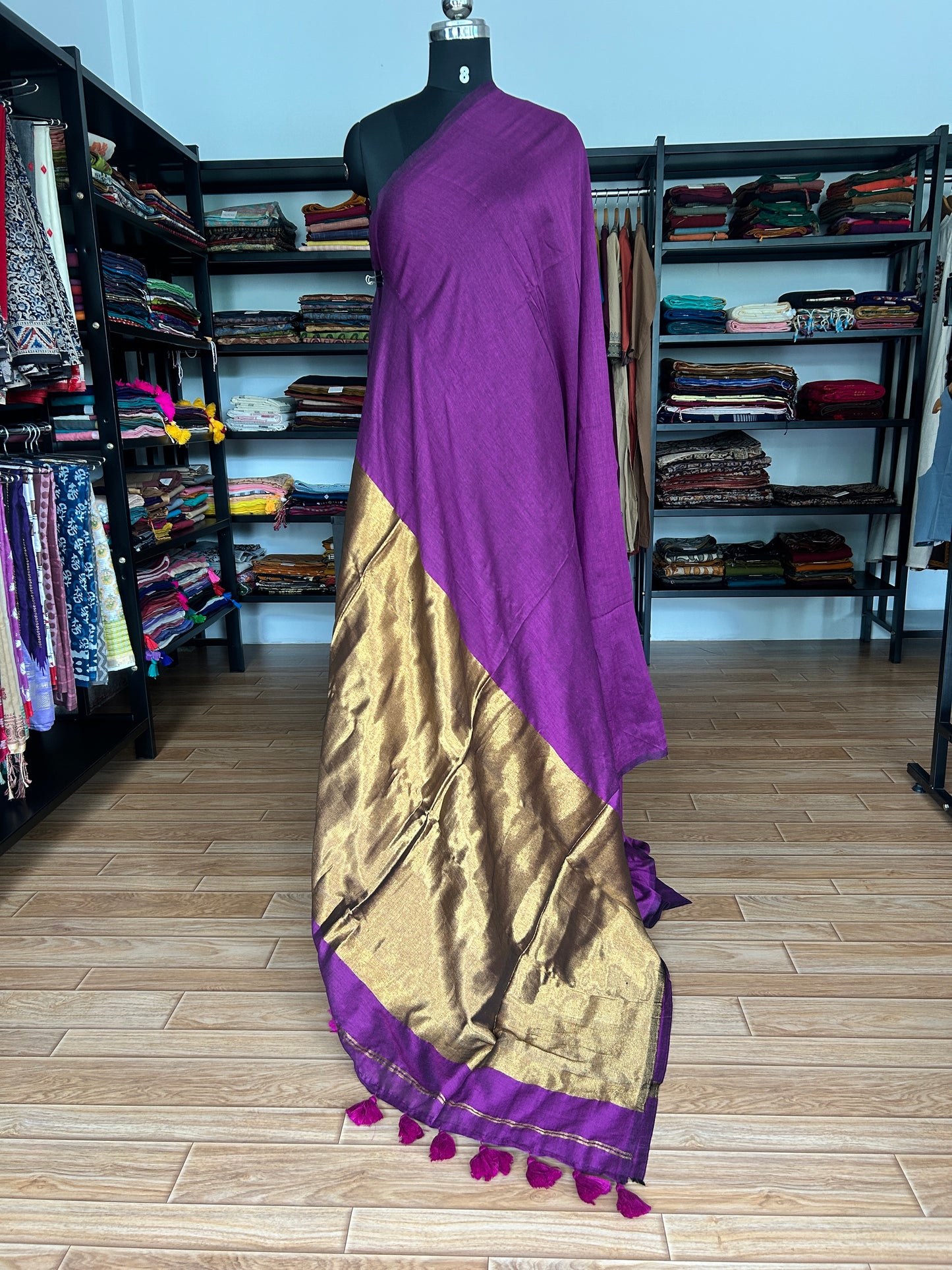 PURPLE ACRYLIC SAREE