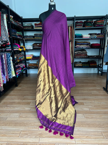 PURPLE ACRYLIC SAREE