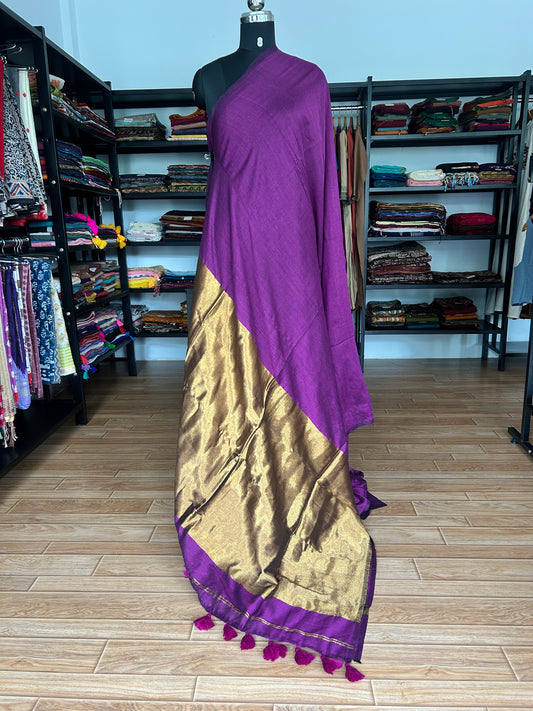 PURPLE ACRYLIC SAREE