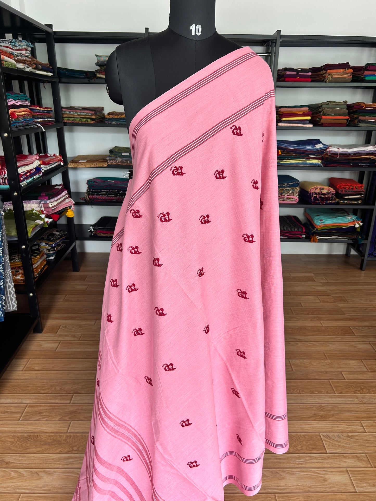 PINK DHANIAKHALI SAREE
