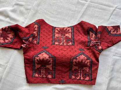 RED COTTON BLOUSE