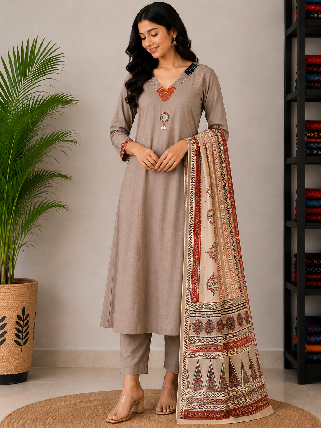 BIEGE GAMTHI COTTON SUIT