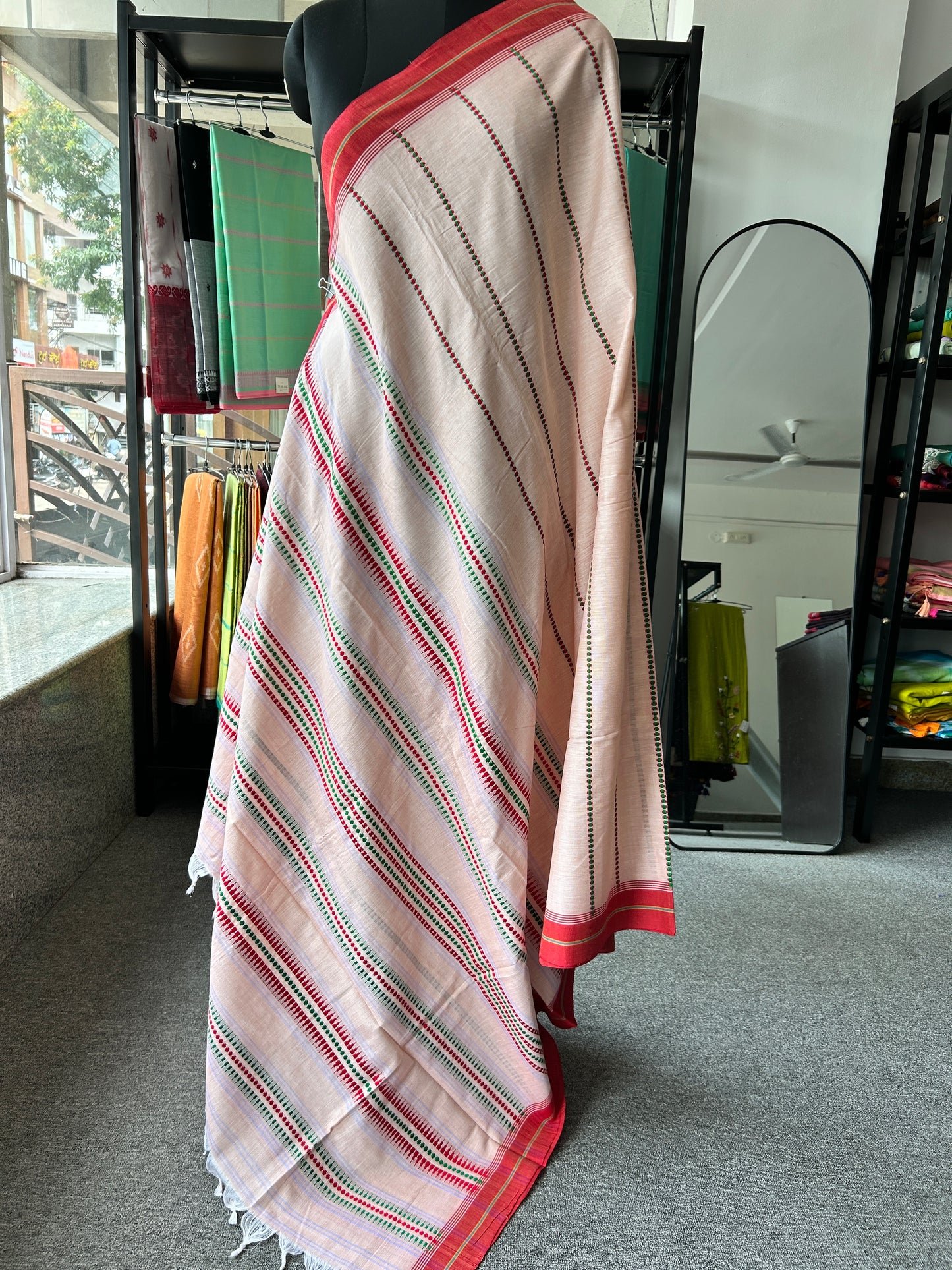 PEACH BEGAMPURI SAREE