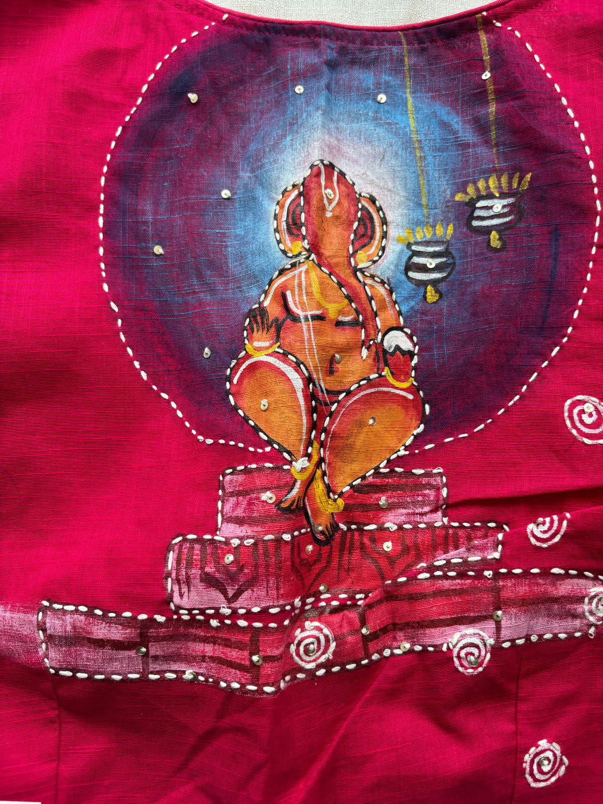 Pink hand painted blouse