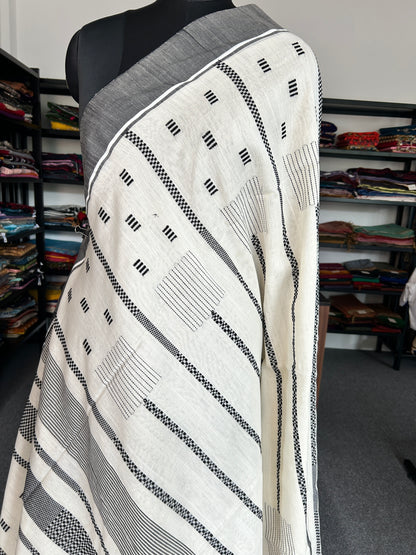 OFF-WHITE STRIPE JAMDANI