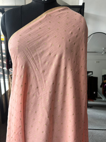 PEACH MUL SAREE