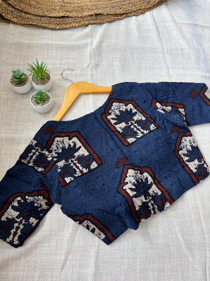 NAVY BLUE HAKOBA BLOUSE