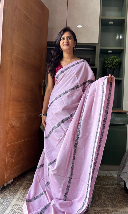PINK DHANIAKHALI SAREE