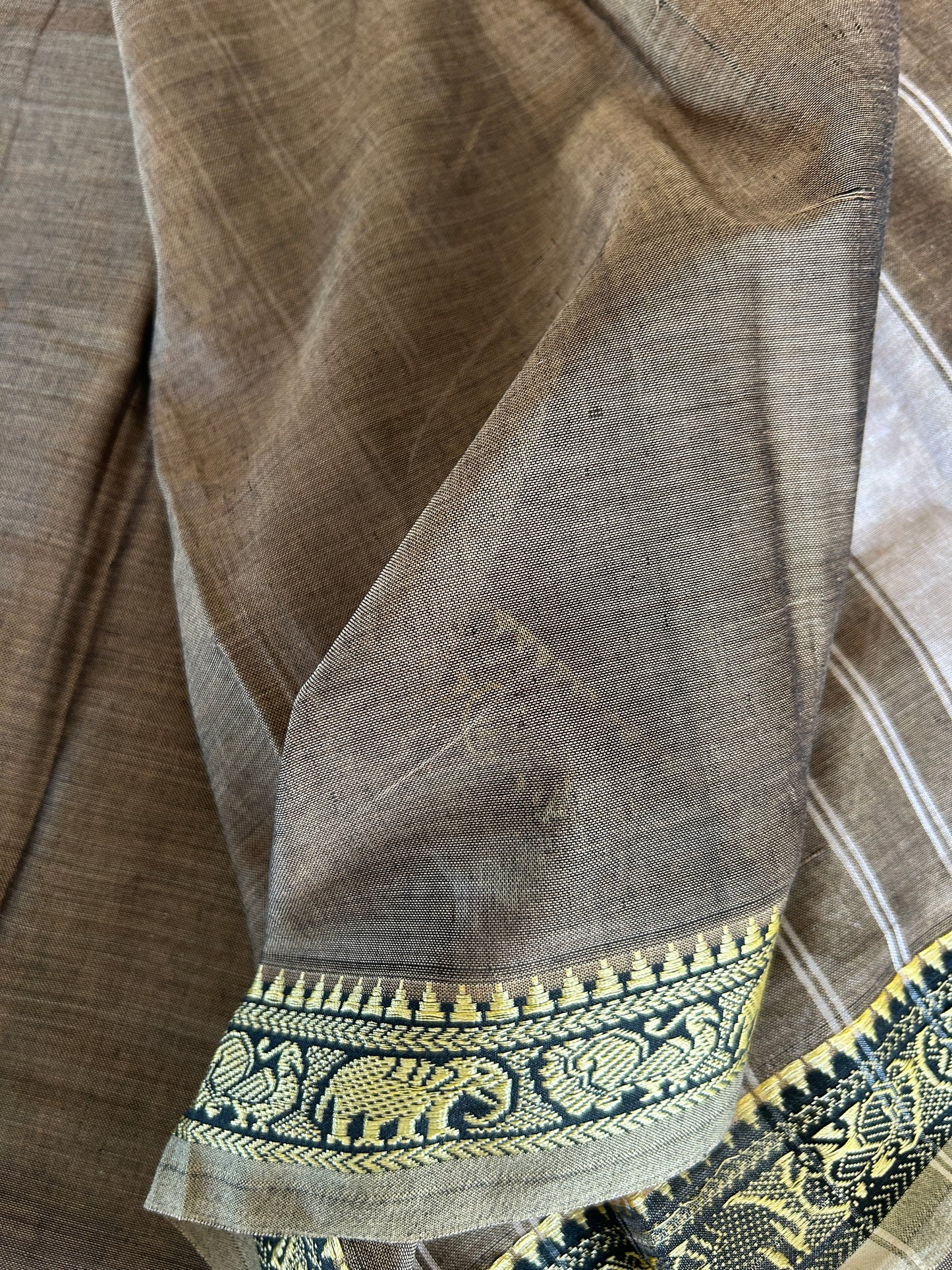 GREY NARAYANPET SAREE