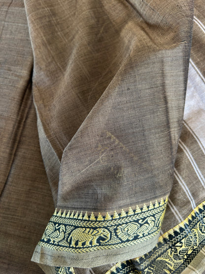 GREY NARAYANPET SAREE