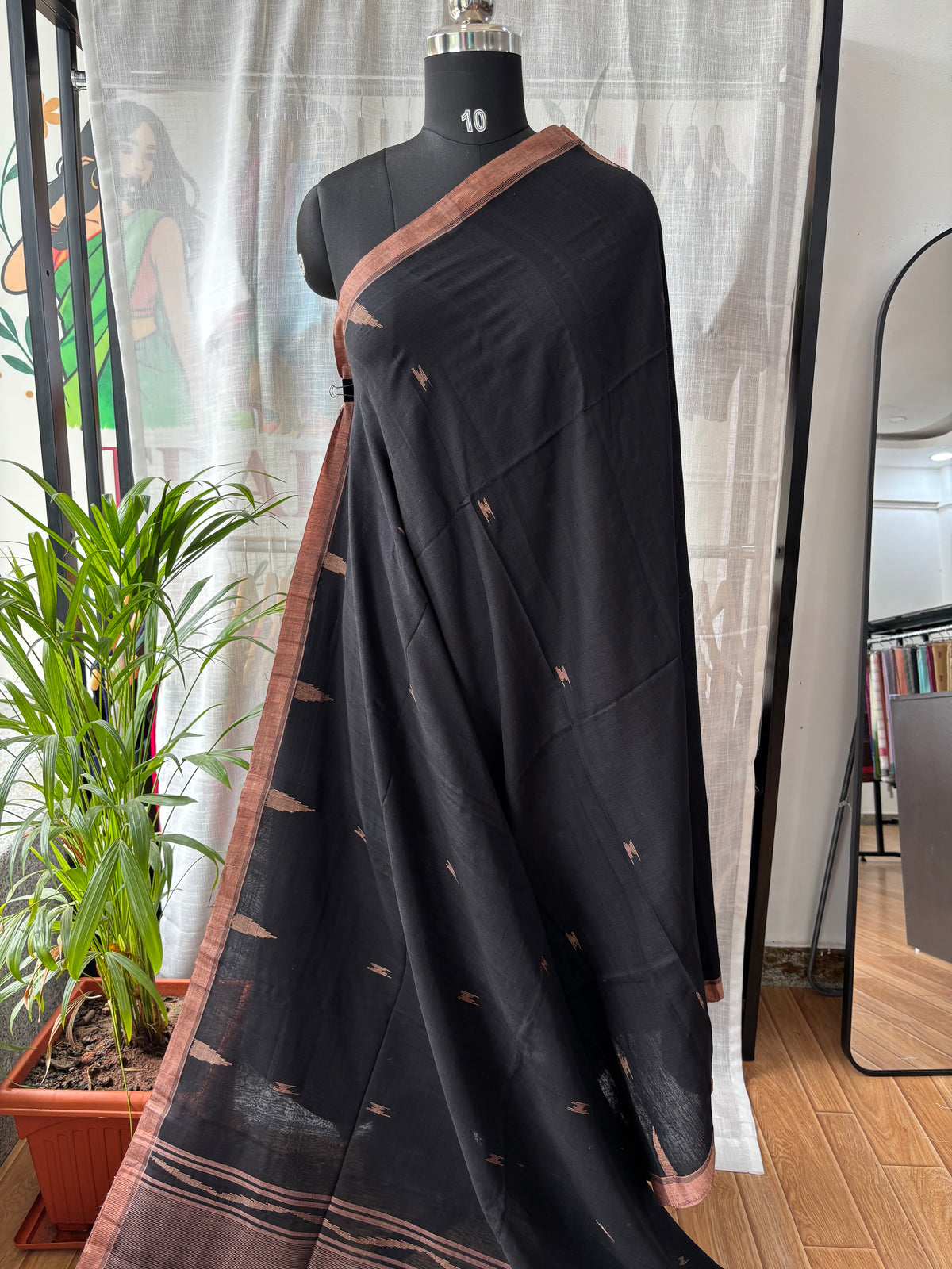 BLACK JAMDANI SAREE