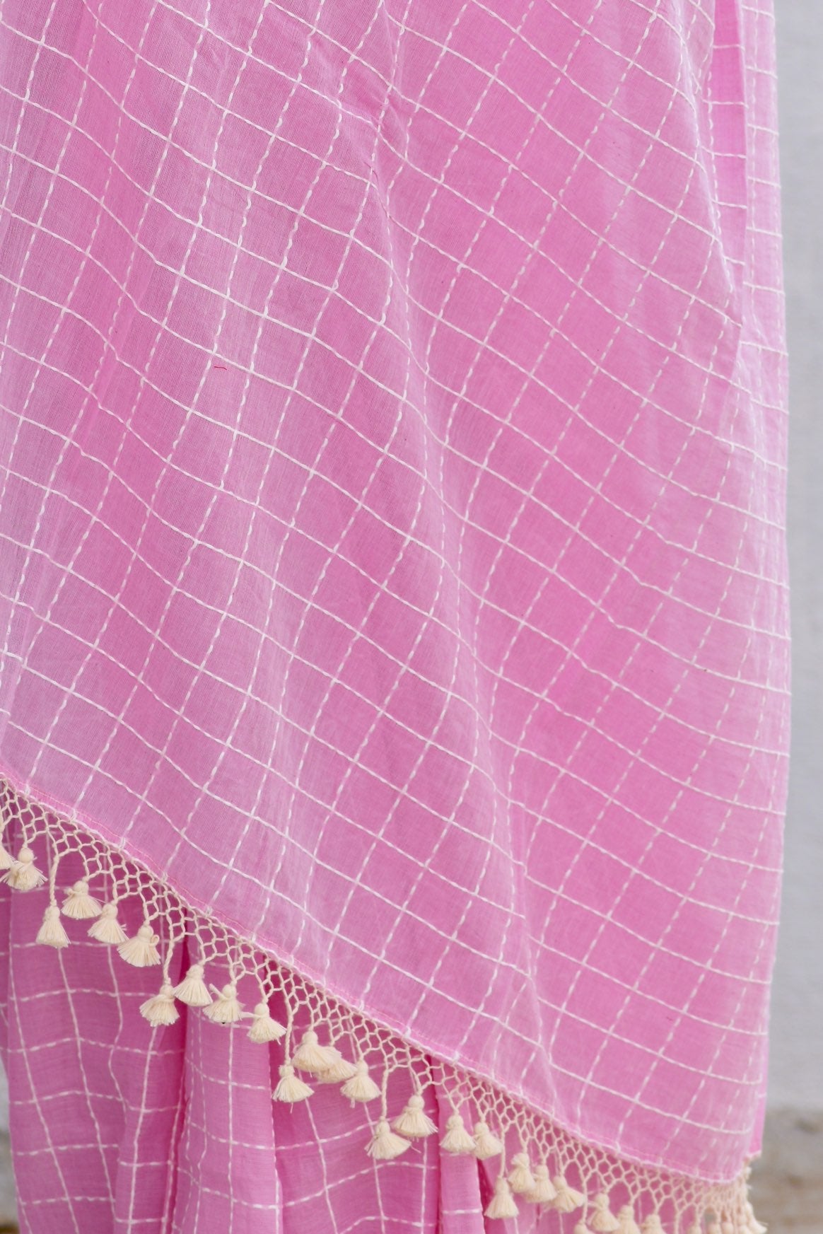 PINK KATHA SAREE