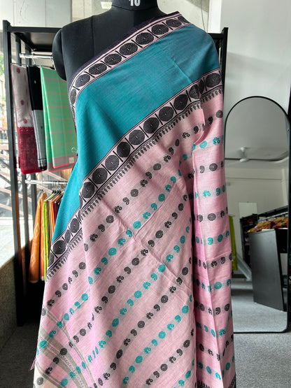 PINK DHANIAKHALI SAREE