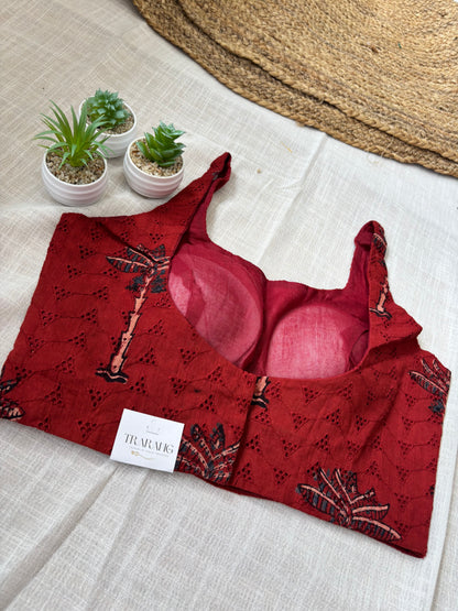 MAROON HAKOBA BLOUSE