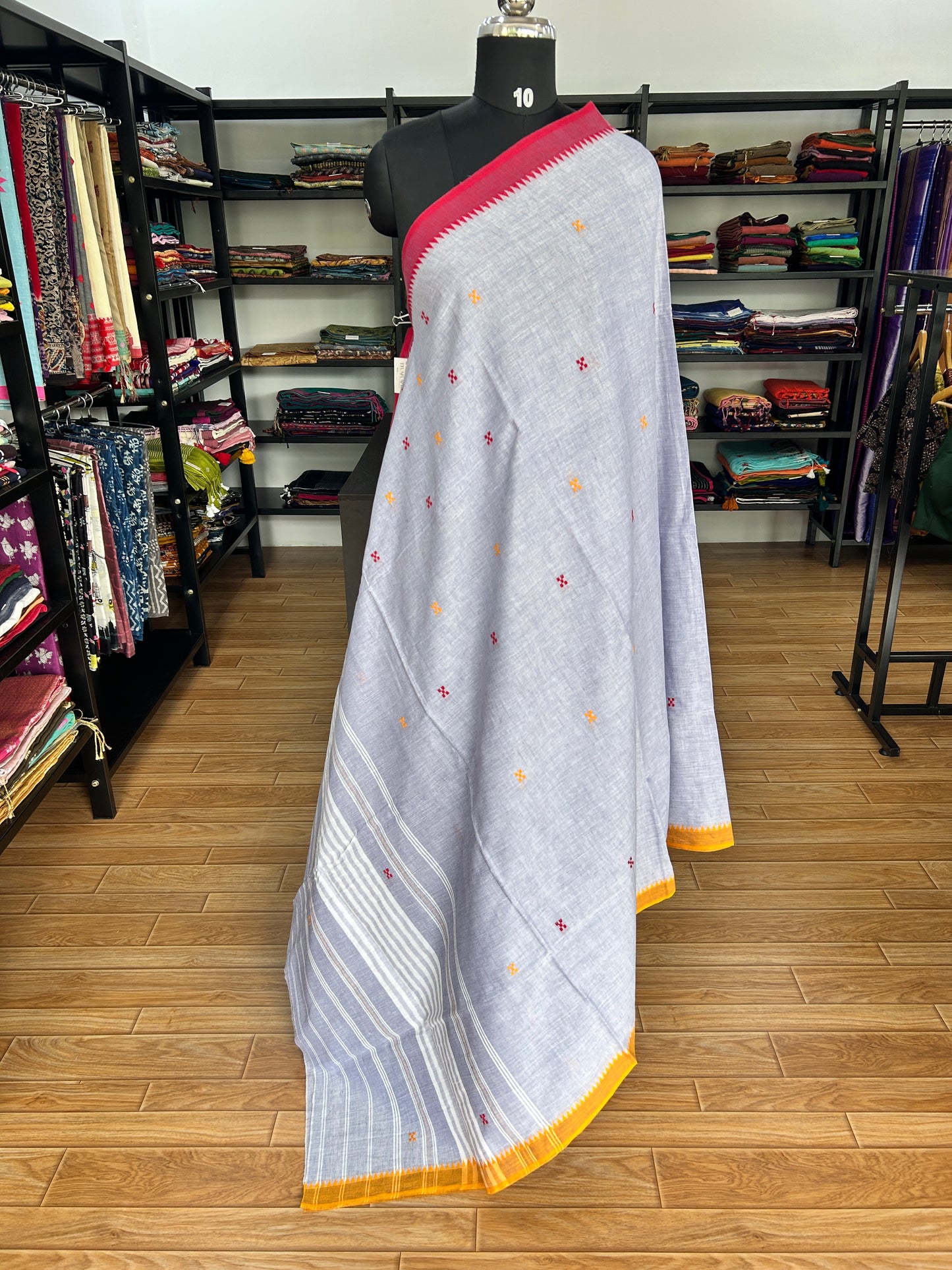 GREY DHANIAKHALI SAREE