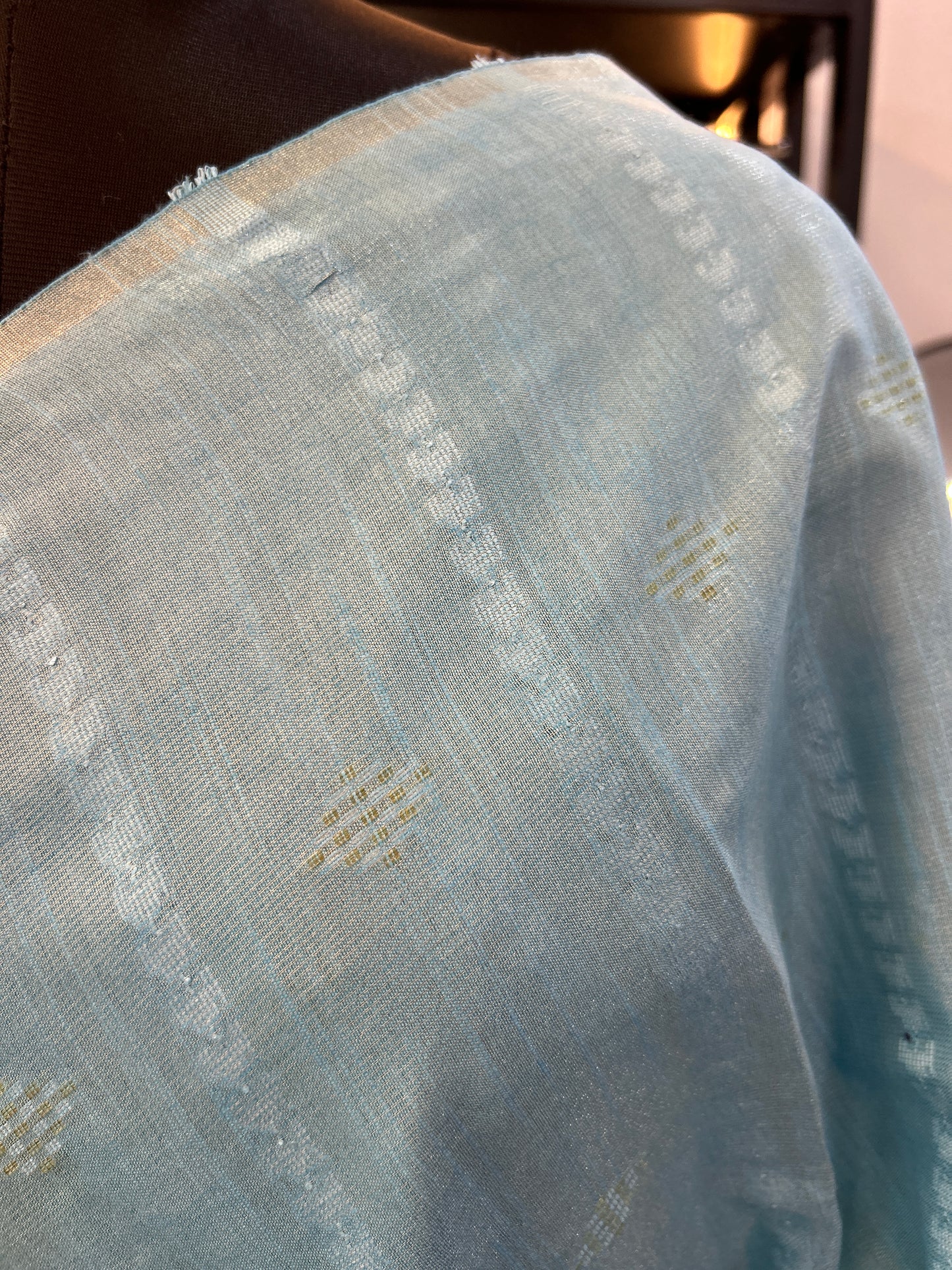 BLUE TISSUE SAREE