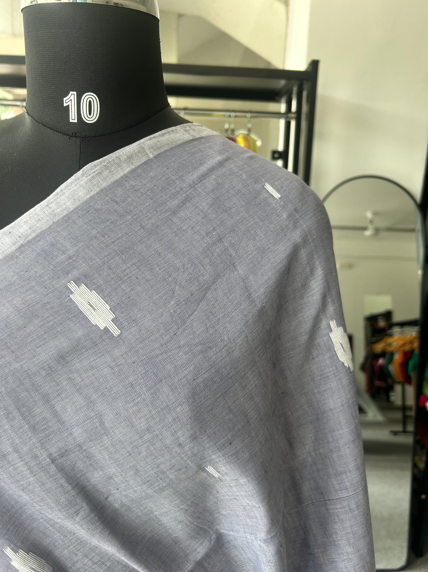 GREY MUL JAMDANI SAREE
