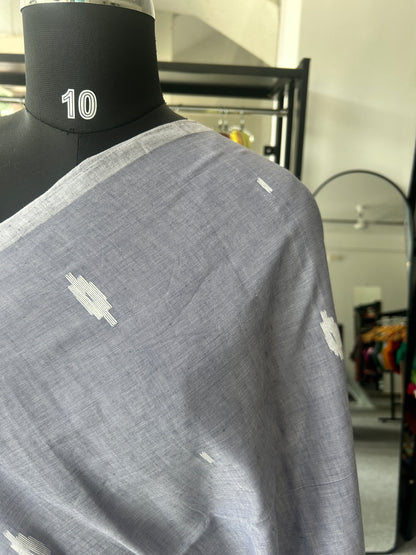 GREY MUL JAMDANI SAREE