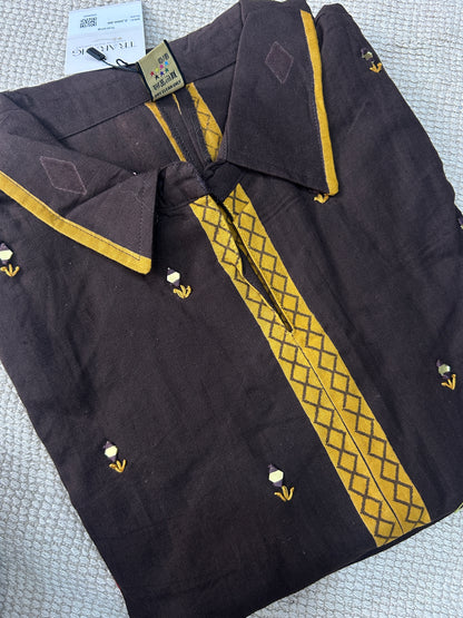 BROWN GAMTHI COTTON SUIT