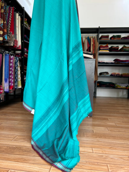 BLUE DHANIAKHALI SAREE