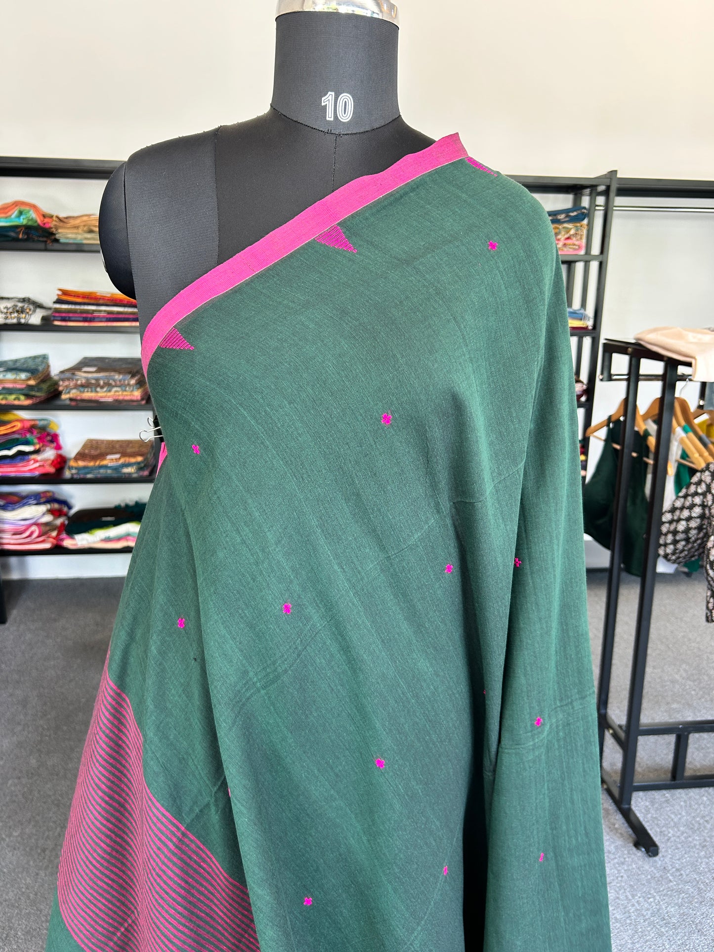 GREEN JAMDANI SAREE