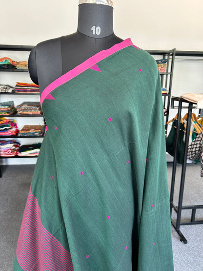 GREEN JAMDANI SAREE