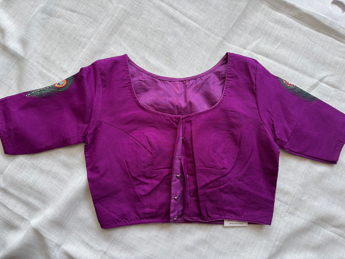 Purple hand painted blouse