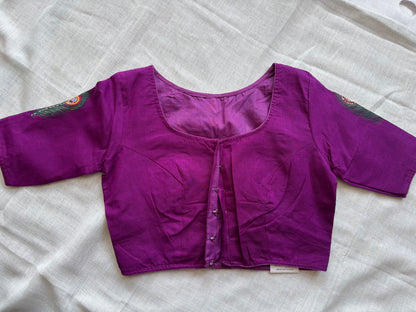 Purple hand painted blouse