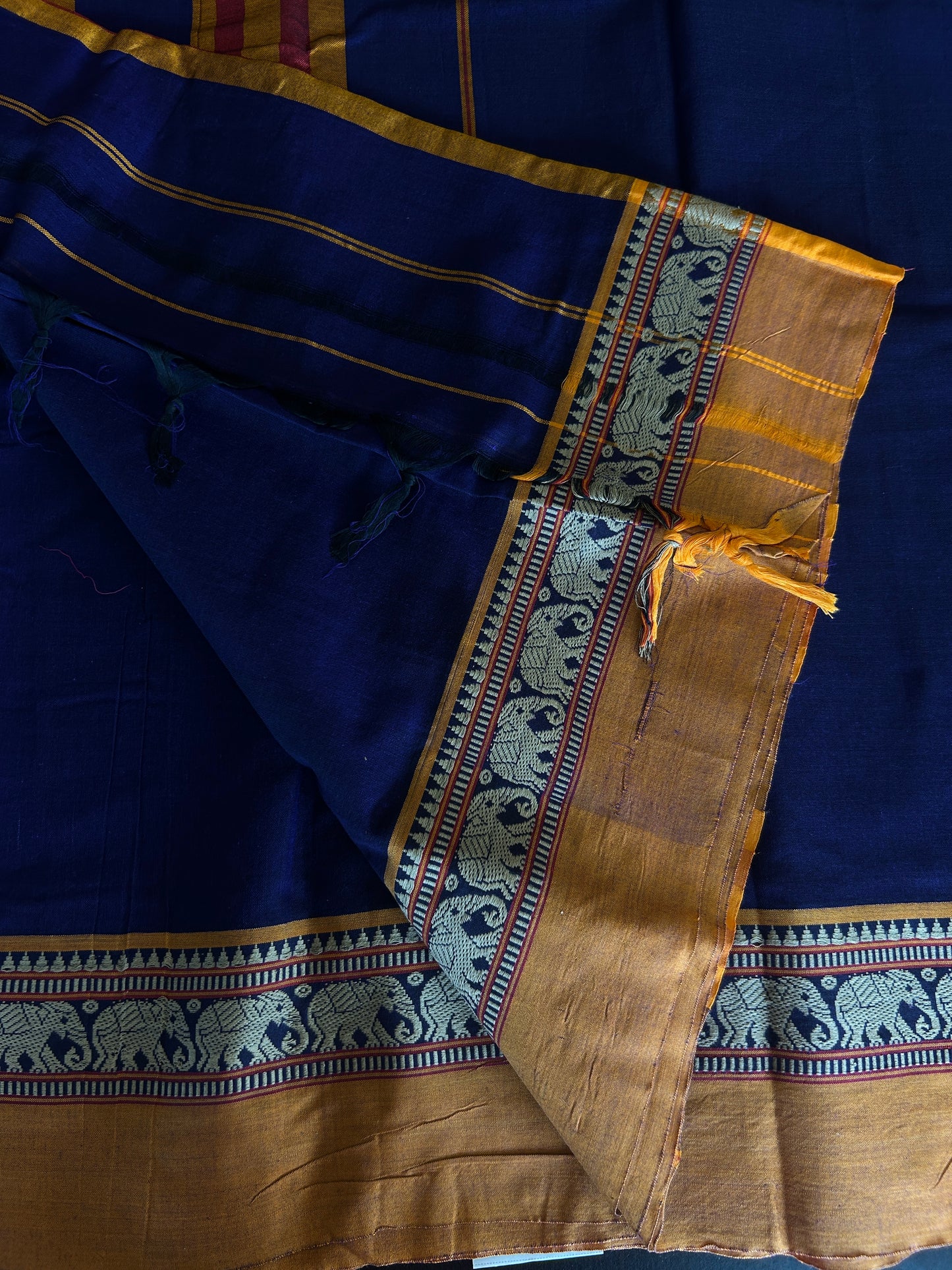 DARK BLUE NARAYANPET SAREE