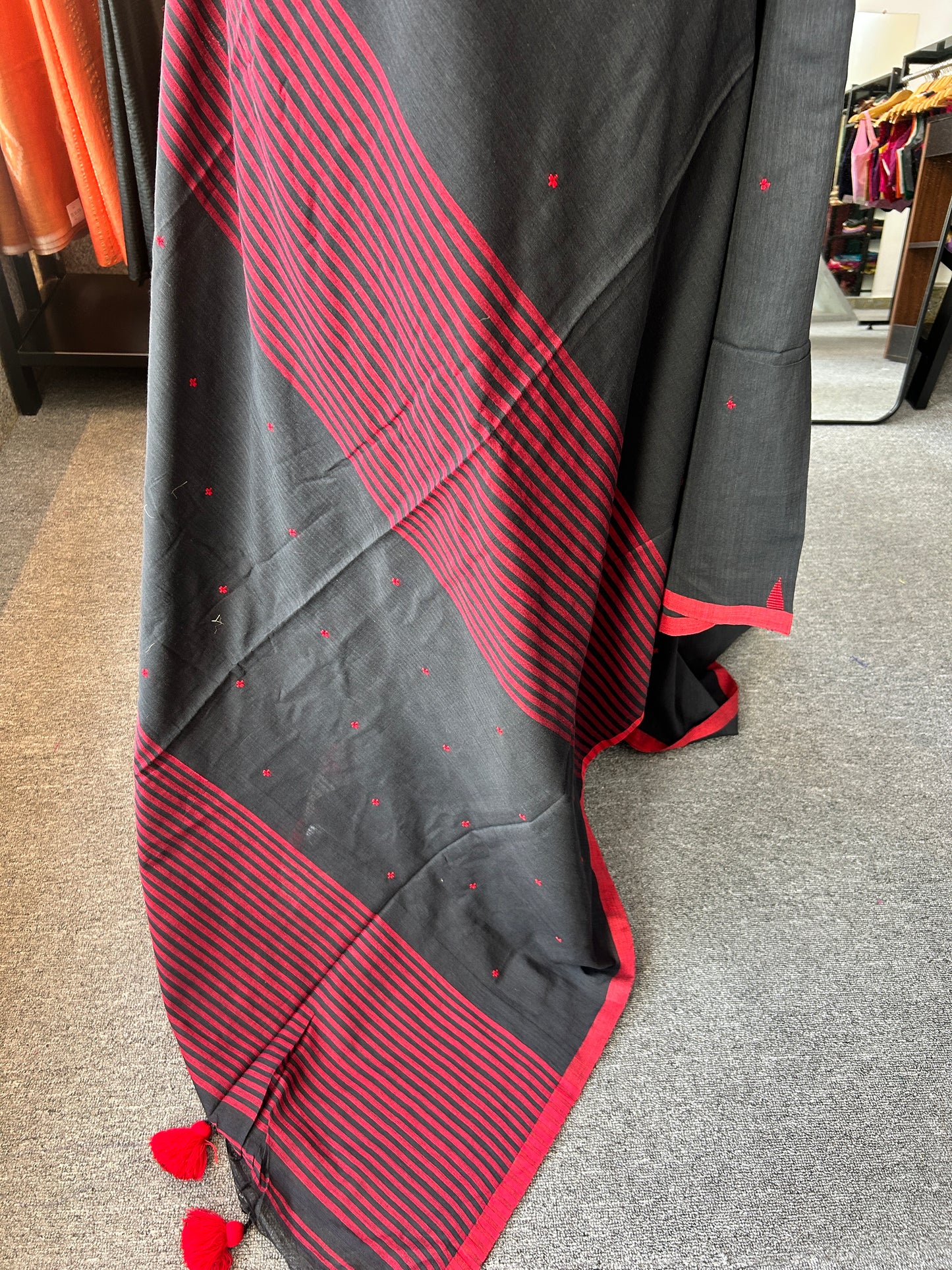 BLACK JAMDANI SAREE