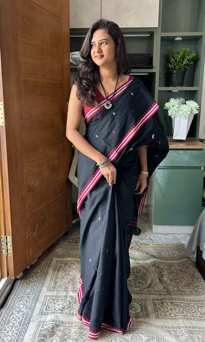 BLACK DHANIAKHALI SAREE