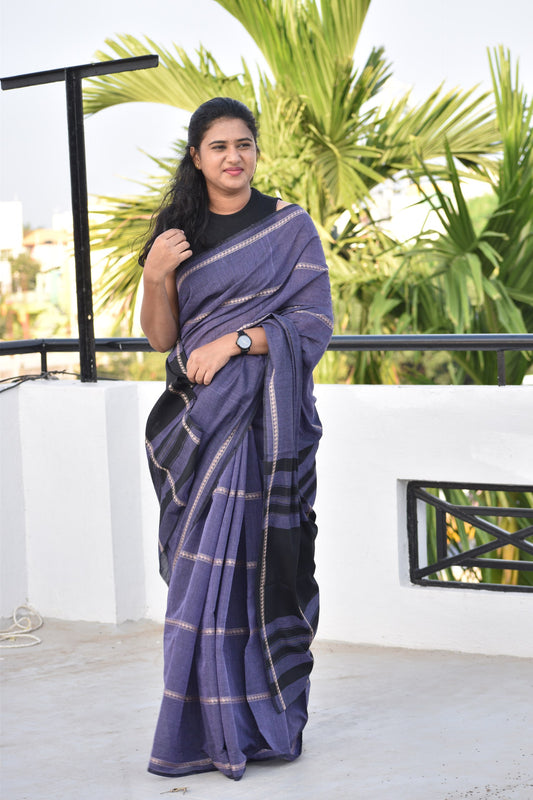 PURPLE DHANIAKHALI SAREE