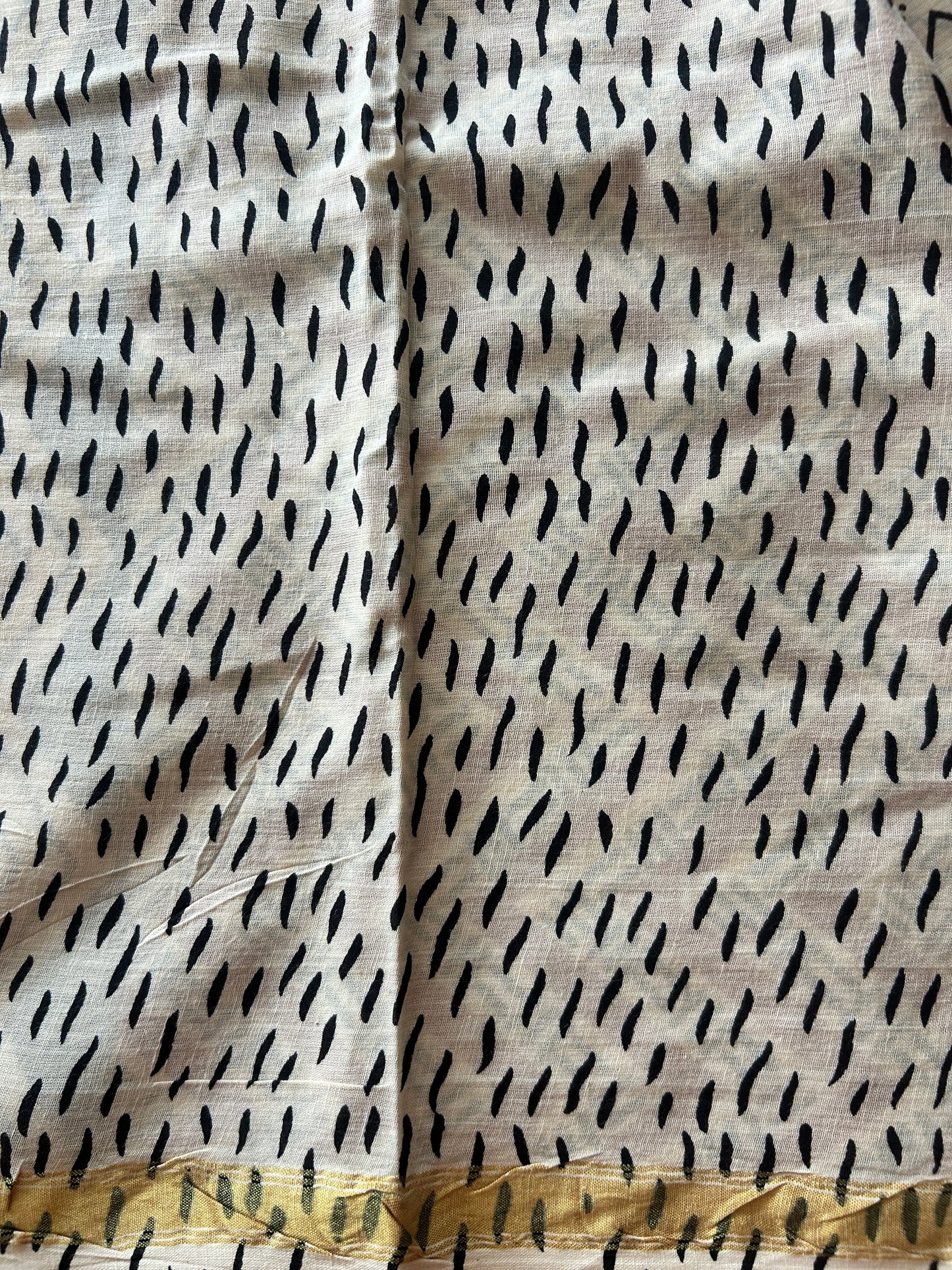 White chanderi mul cotton